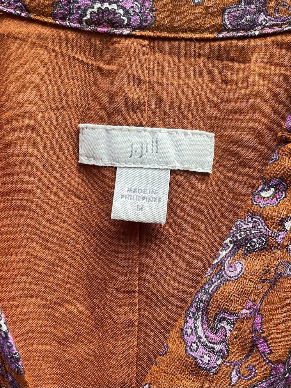 J. Jill Rust Paisley Tiered Maxi Dress - Picture 2 of 6